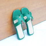 Dép nữ chữ H đế cao 1cm mã HNDE1F615 (Size 36 -> 39)