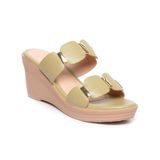 Dép nữ đế xuồng PU siêu nhẹ cao 7cm Hanatabi quai nhị (35-39) mã HNDE7F993