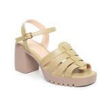 Sandal nữ Hanatabi đế PU siêu nhẹ cao 7cm quai xương cá hở mũi hậu c mã HNSDG7F965 (Size 35 -> 39)