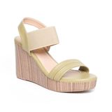 Giay Sandal Nữ Đế Xuồng PU Siêu Nhẹ Cao 9cm Hanatabi Quai Ngang Hậu Thun (35-39) Mã HNSDX9F1145