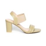 giày sandal nữ gót cao 7cm Hanatabi quai ngang mũi vuông hậu thun đế TA bigsize (35-41) mã HNSD7F1153