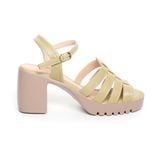 giày sandal nữ đế PU siêu nhẹ cao 7cm Hanatabi quai xương cá hở mũi hậu c (35-39) mã HNSDG7F965