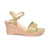 giày sandal nữ đế xuồng PU siêu nhẹ cao 7cm Hanatabi quai xếp hậu c (35-39) mã HNSDX7F1054