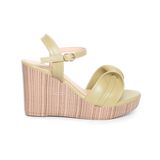 Sandal nữ Hanatabi quai nơ đính đá Đế Xuồng Pu Vân Gỗ siêu nhẹ cao 9cm mã HNSDX9F1019 (Size 35 -> 39)