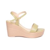 Giày Sandal Nữ Đế Xuồng PU Siêu Nhẹ Cao 9cm Hanatabi Quai Ngang Hậu C (35-39) Mã HNSDX9F956
