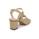 Sandal nữ Hanatabi 4 quai chéo mũi vuông gót cao 5cm hậu c đế TA cao cấp chống trơn trượt mã HNSDG5F870 (Size 35 -> 41)