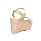 Giày Sandal Nữ Đế Xuồng PU Siêu Nhẹ Cao 9cm Hanatabi Quai Ngang Hậu C (35-39) Mã HNSDX9F1154
