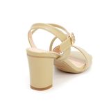 giày sandal nữ cao gót 7cm Hanatabi quai ngang mũi vuông hậu c đế TA bigsize (35-41) mã HNSDG7F897