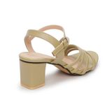 Sandal nữ Hanatabi 4 quai chéo gót cao 5cm hậu c đế TA cao cấp chống trơn trượt  mã HNSDG5F886 (Size 35 -> 41)