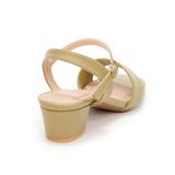 giày sandal nữ cao gót 3cm Hanatabi quai 1 xếp mũi vuông hậu c đế TA bigsize (35-41) mã HNSD3F933