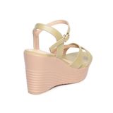 Giày sandal nữ đế xuồng PU siêu nhẹ cao 9cm Hanatabi quai chéo hậu c (35-39) mã HNSDX9F1165