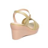 giày sandal nữ đế xuồng PU siêu nhẹ cao 7cm Hanatabi quai xếp hậu c (35-39) mã HNSDX7F1054
