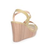giày sandal nữ đế xuồng PU siêu nhẹ cao 9cm Hanatabi quai ngang hậu c (35-39) mã HNSDX9F1013