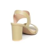 giày sandal nữ gót cao 7cm Hanatabi quai ngang mũi vuông hậu thun đế TA bigsize (35-41) mã HNSD7F1153