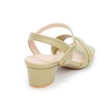 giày sandal nữ cao gót 3cm Hanatabi quai 2 xếp mũi vuông hậu c đế TA bigsize (35-41) mã HNSDG3F935