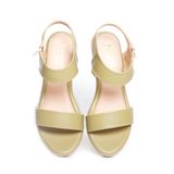 giày sandal nữ đế xuồng PU siêu nhẹ cao 7cm Hanatabi quai ngang khóa kéo (35-39) mã HNSDX7F1026