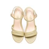 Giày Sandal Nữ Đế Xuồng PU Siêu Nhẹ Cao 9cm Hanatabi Quai Chéo Hậu C (35-39) Mã HNSDX9F1155