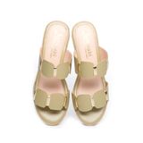 Dép nữ đế xuồng PU siêu nhẹ cao 5cm Hanatabi quai nhị (35-39) mã HNDE6F991
