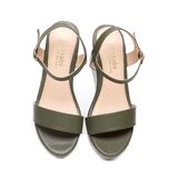 giày sandal nữ đế xuồng PU siêu nhẹ cao 9cm Hanatabi quai ngang hậu c (35-39) mã HNSDX9F1084