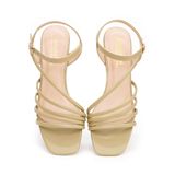 giày sandal nữ cao gót 3cm Hanatabi quai chéo mũi vuông hậu c đế TA bigsize (35-41) mã HNSDG3F887