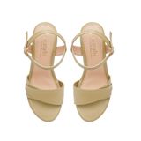 giày sandal nữ đế xuồng PU siêu nhẹ cao 9cm Hanatabi quai 2 xếp hậu c (35-39) mã HNSDX9F845