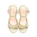 Giày sandal nữ đế xuồng PU siêu nhẹ cao 9cm Hanatabi quai chéo hậu c (35-39) mã HNSDX9F1165