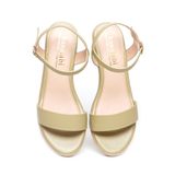giày sandal nữ đế xuồng PU siêu nhẹ cao 7cm Hanatabi quai ngang hậu c (35-39) mã HNSDX7F1052