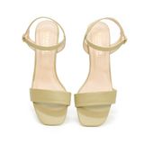 giày sandal nữ cao gót 5cm Hanatabi quai ngang mũi vuông hậu C đế TA bigsize (35-41) mã HNSDG5F871
