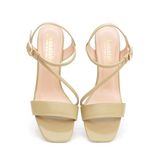 giày sandal nữ cao gót 7cm Hanatabi quai ngang mũi vuông hậu c đế TA bigsize (35-41) mã HNSDG7F897