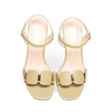 Sandal nữ Hanatabi quai ngang có khóa mũi vuông gót cao 5cm hậu c đế TA cao cấp chống trơn trượt mã HNSDG5F997 (Size 35 -> 41)