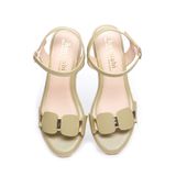 giày sandal nữ đế xuồng Pu siêu nhẹ cao 5cm Hanatabi quai ngang hậu c (35-39) mã HNSD6F992