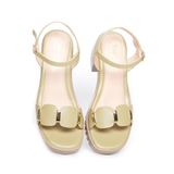 giày sandal nữ đế PU siêu nhẹ cao 7cm Hanatabi quai ngang hậu c (35-39) mã HNSDG7F1000