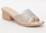 dép nữ đế PU kem siêu nhẹ cao 5cm Hanatabi quai lưới đính đá bigsize (35-42) mã HNDE5F925
