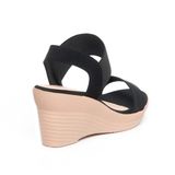 giày sandal nữ đế xuồng PU siêu nhẹ cao 7cm Hanatabi quai ngang hậu thun (35-39) mã HNSDX7F1088