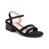 giày sandal nữ đế PU siêu nhẹ cao 5cm Hanatabi quai chéo hậu c bigsize (35-42) mã HNSDG5F1148