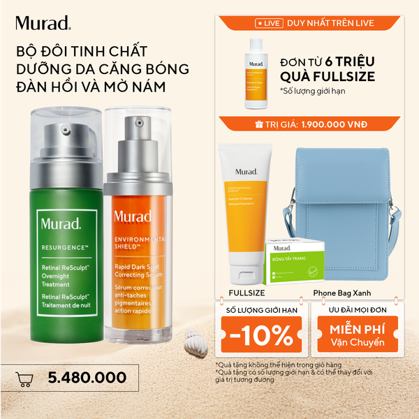 [Pre-ord] Bộ Đôi Tinh Chất Dưỡng Da Căng Bóng, Đàn Hồi Và Mờ Nám - Retinal Serum + Dark Spot Serum