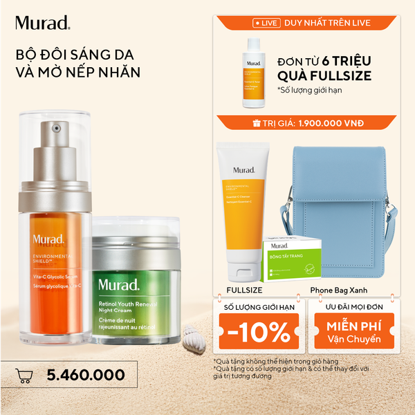 Bộ Đôi Sáng Da Và Mờ Nếp Nhăn - Retinol Night Cream + Serum Vita-C Glycolic
