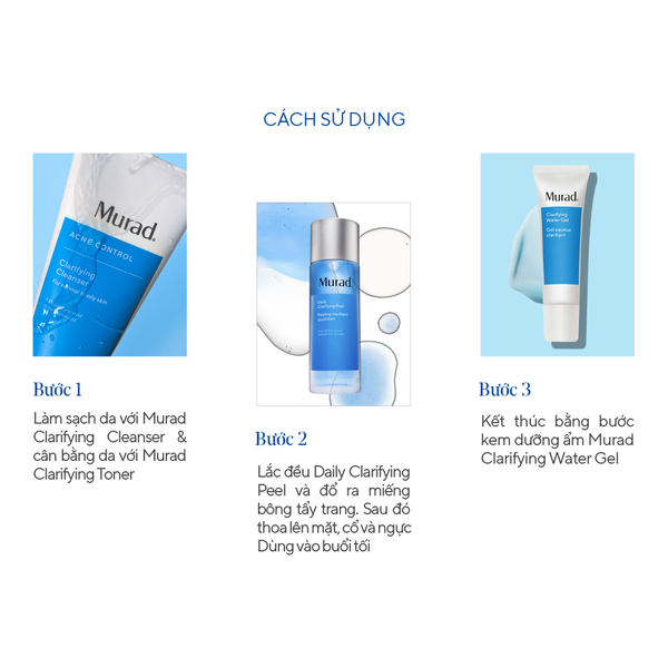 ACNE - Dung dịch tẩy tế bào chết hóa học, thông thoáng lỗ chân lông Murad Daily Clarifying Peel 95ml