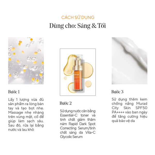 E-SHIELD - Gel rửa mặt sáng da Murad Essential-C Cleanser 200ml