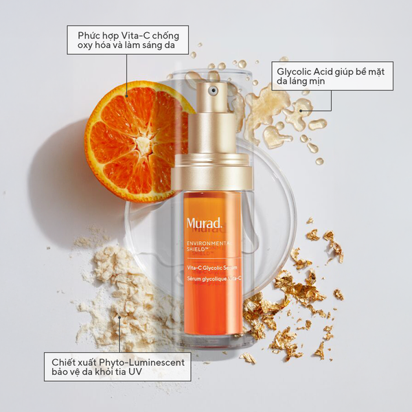 E-SHIELD - Tinh chất hỗ trợ sáng da, làm đều màu da Murad Vita-C Glycolic Serum 30ml