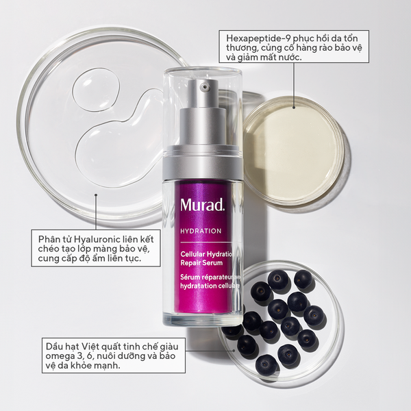 HYDRATION - Dưỡng chất giúp làm dịu da khô và nuôi dưỡng hàng rào bảo vệ da Murad Cellular Hydration Repair Serum 30ml