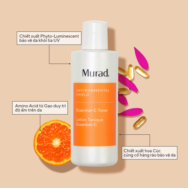E-SHIELD - Nước cân bằng sáng da Murad Essential-C Toner 180ml