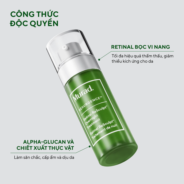 RESURGENCE - Tinh chất Retinal giúp cải thiện độ đàn hồi cho da Murad Retinal ReSculpt Overnight Treatment 30ml