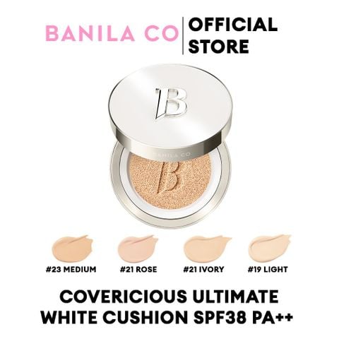  Phấn Nước BANILA CO Covericious Ultimate White Cushion SPF38 PA++ 19 Light. 