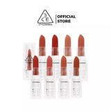  Son Thỏi Lì 3CE SOFT MATTE LIPSTICK Vỏ Trong Suốt Cho Làn Môi Mịn Màng Ẩm Mượt 3.5g. 