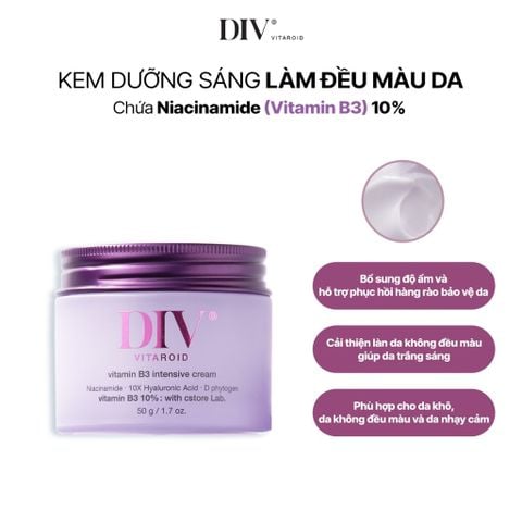  Kem Dưỡng Chuyên Sâu DIV (Dive Into Vitamin) Niacinamide (Vitamin B3) Insentive Cream 50G 