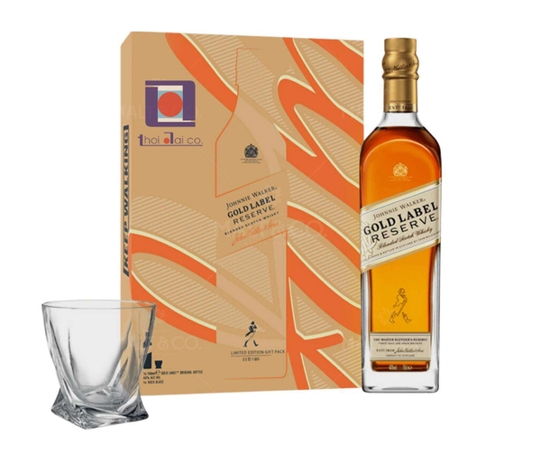 Johnnie Walker Gold Label Reserve - Set hộp quà Tết Giáp Thìn 2024