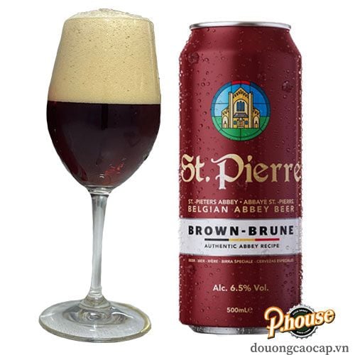 Bia St.Pierre Brune 6.5% – Lon 500ml – Thùng 24 Lon