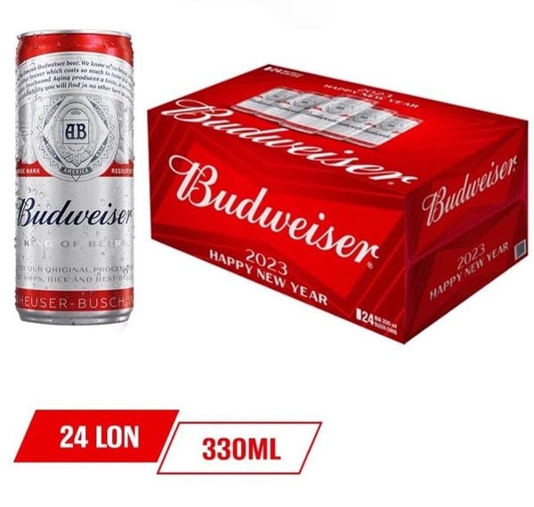 Bia Budweiser 5% Mỹ – lon 330ml