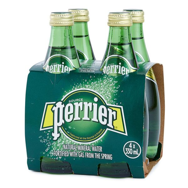 Nước khoáng có gas Perrier tự nhiên - 330ml x 24